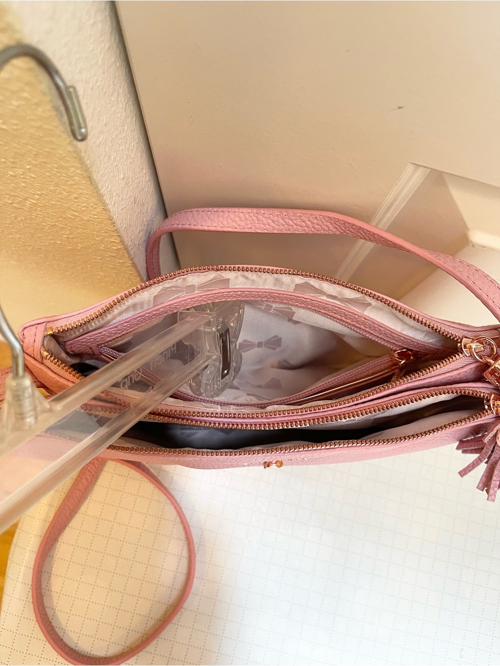 Authentic Ted Baker Macey double zip crossbody bag - Picture 13 of 16